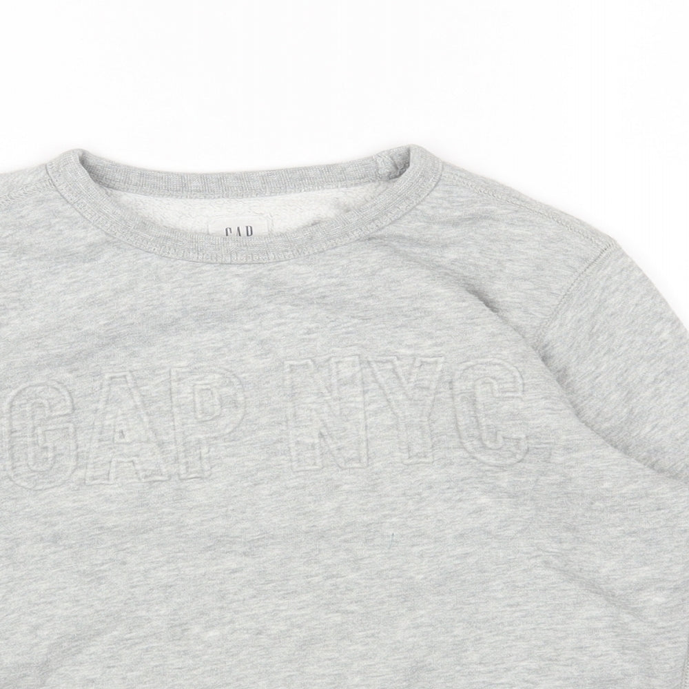 Gap Boys Grey Cotton Pullover Sweatshirt Size 8 Years Pullover - Gap NYC