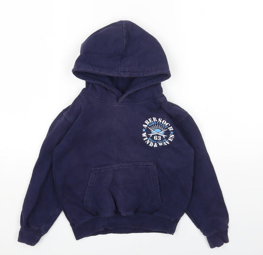 DISHER Boys Blue Cotton Pullover Hoodie Size M Pullover