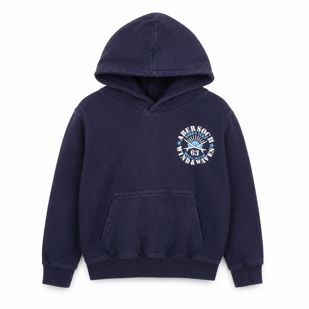 DISHER Boys Blue Cotton Pullover Hoodie Size M Pullover