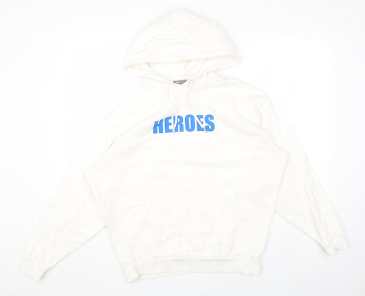 ASOS Womens White Cotton Pullover Hoodie Size XS Pullover - Heroes