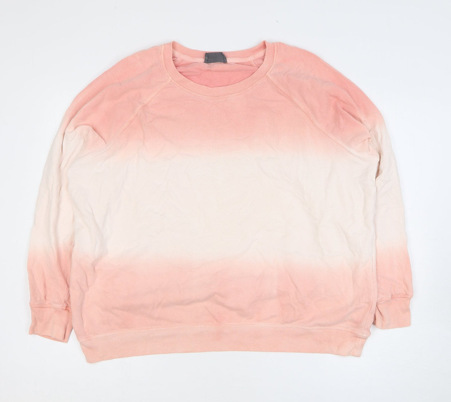 Marks and Spencer Womens Pink 100% Cotton Pullover Sweatshirt Size 20 Pullover - Ombré
