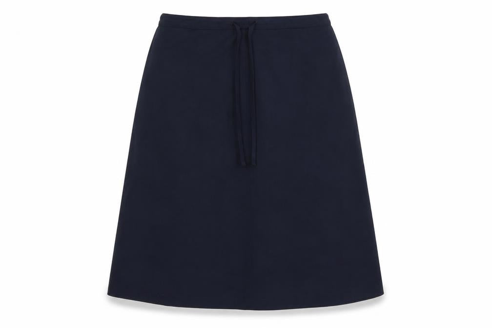 Daxon Womens Blue Polyester A-Line Skirt Size 18 Drawstring