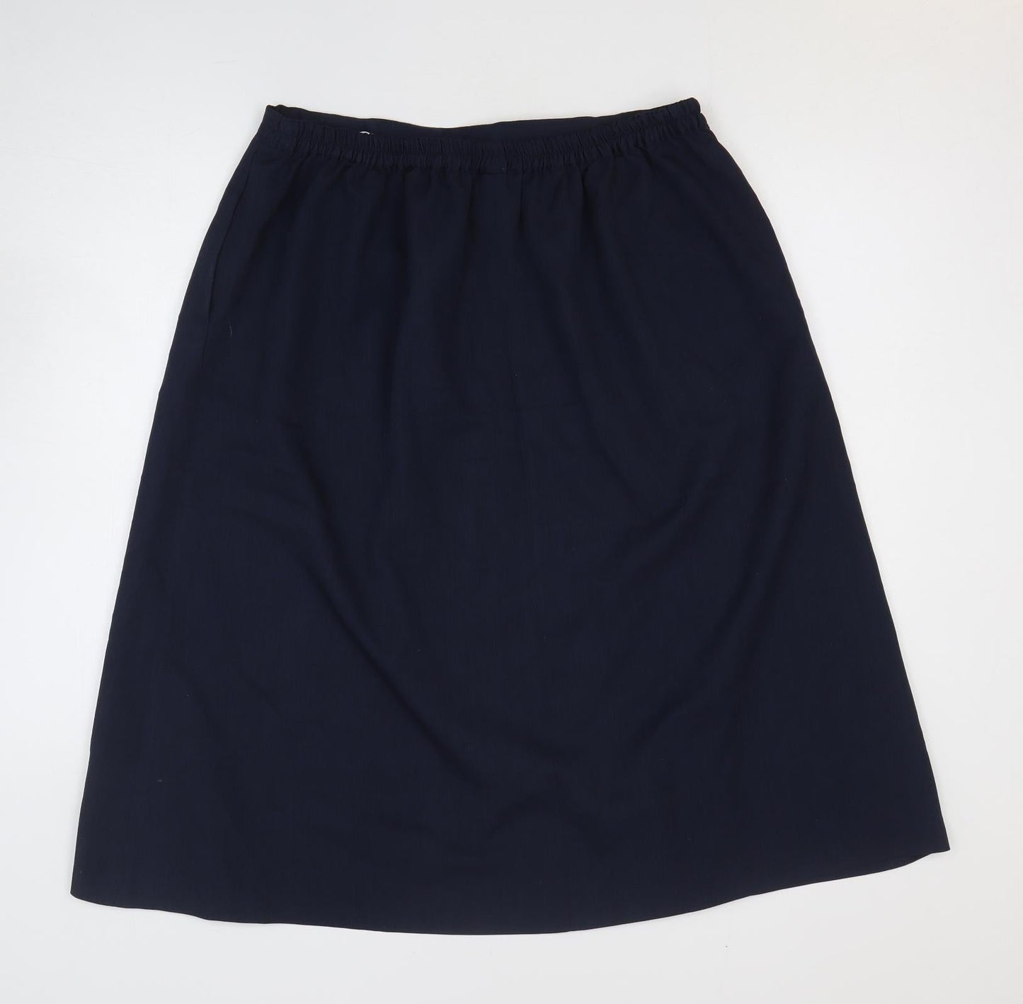 Daxon Womens Blue Polyester A-Line Skirt Size 18 Drawstring