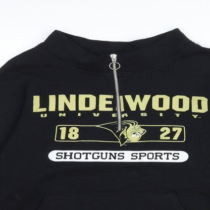Preworn Mens Black Polyester Pullover Sweatshirt Size XS