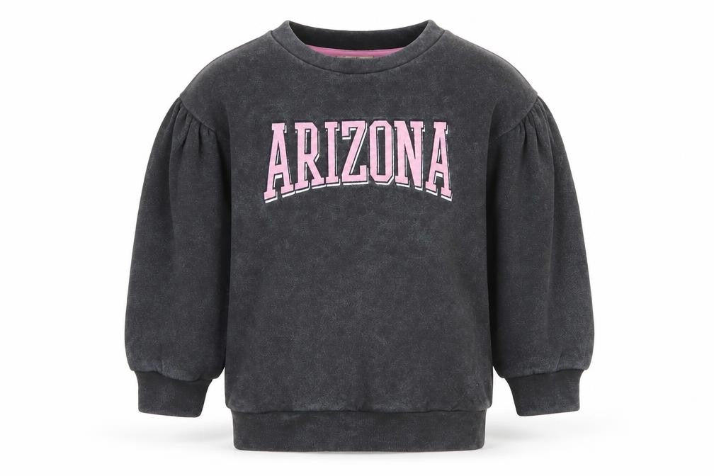 Spring Girls Grey Polyester Pullover Sweatshirt Size 6 Years Pullover - Arizona