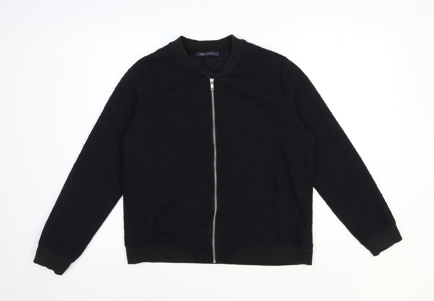 Marks and Spencer Womens Black Jacket Size 14 Zip