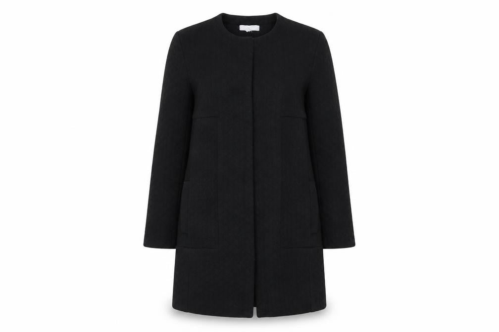Red Herring Womens Black Overcoat Coat Size 8