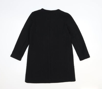 Red Herring Womens Black Overcoat Coat Size 8
