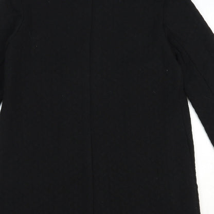 Red Herring Womens Black Overcoat Coat Size 8
