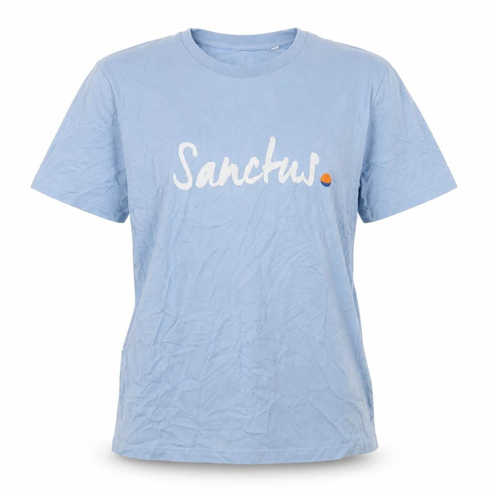 Stanley Stella Womens Blue Cotton Basic T-Shirt Size L Round Neck - Sanctus