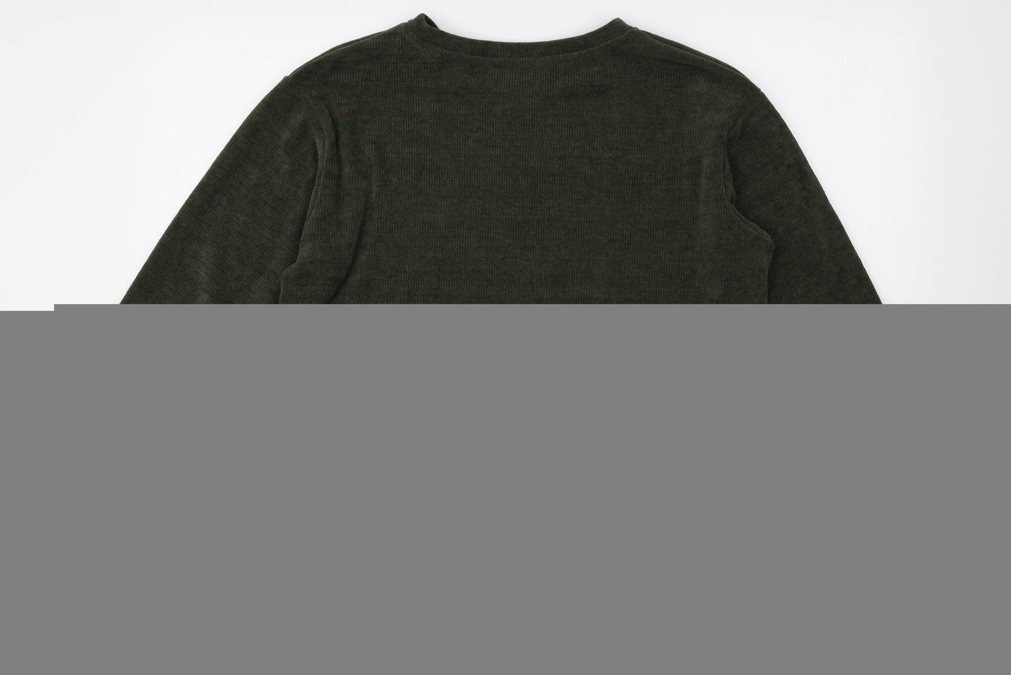 Marks and Spencer Womens Green Round Neck Polyester Pullover Jumper Size S