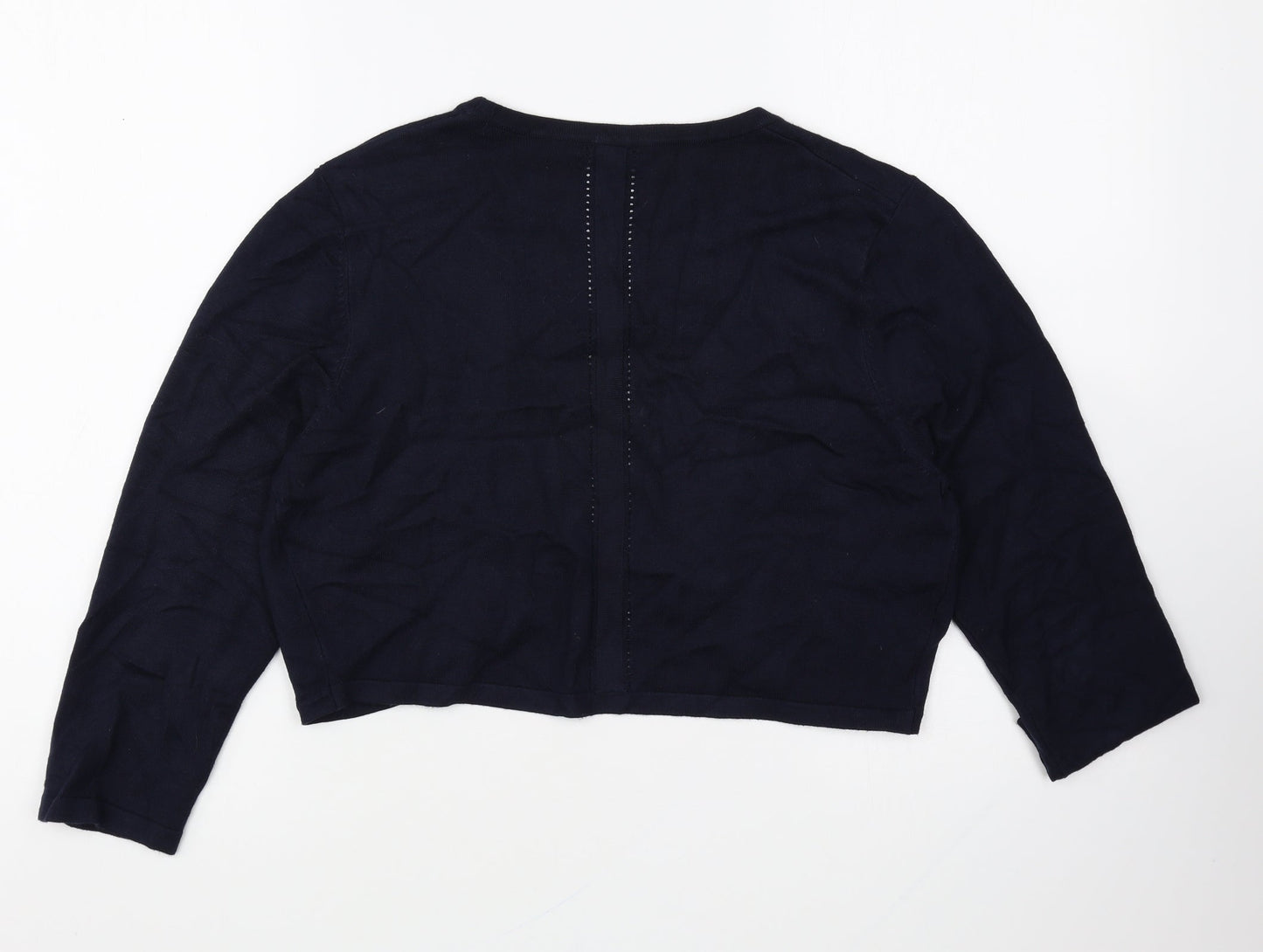 Precis Womens Blue V-Neck Viscose Cardigan Jumper Size S