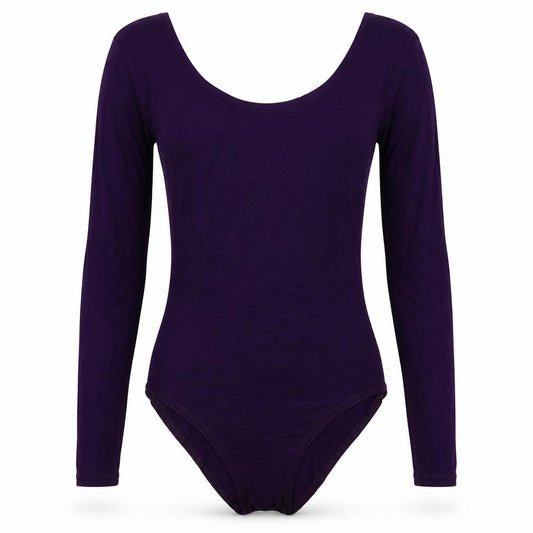 Trendy Touch Womens Purple Viscose Bodysuit One-Piece Size S Snap