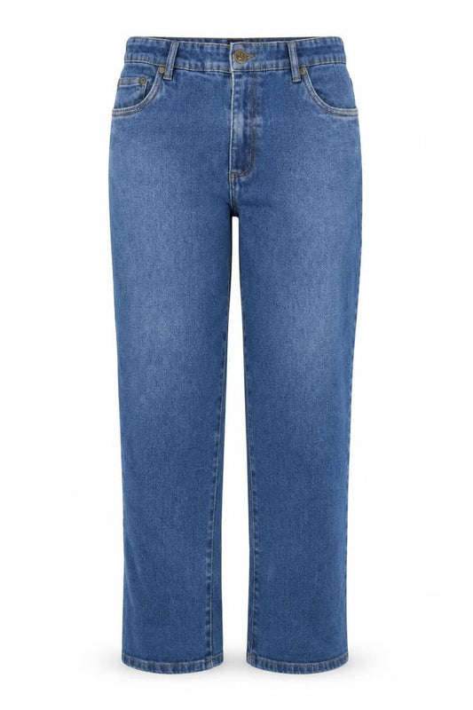 Union Blues Womens Blue Cotton Boyfriend Jeans Size 34 in Regular Button