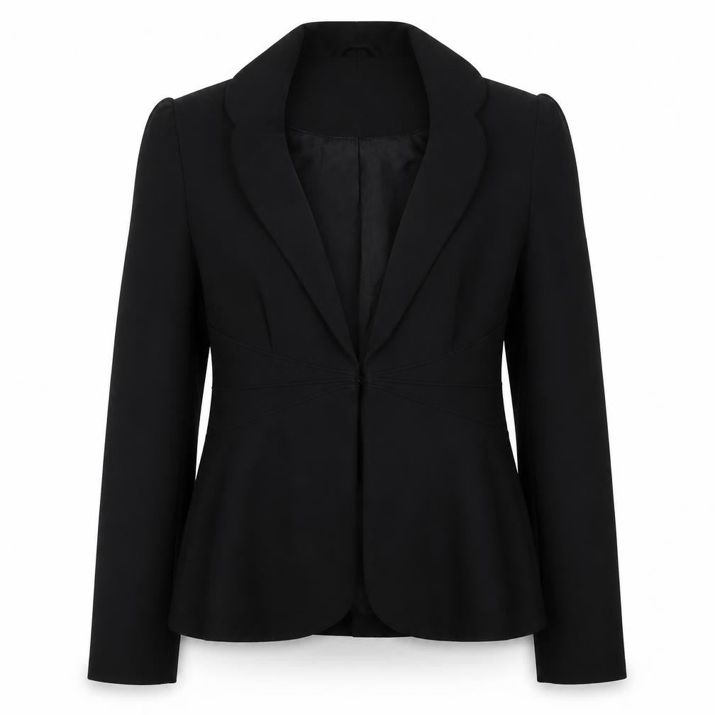 BiBA Womens Black Polyester Jacket Suit Jacket Size 8