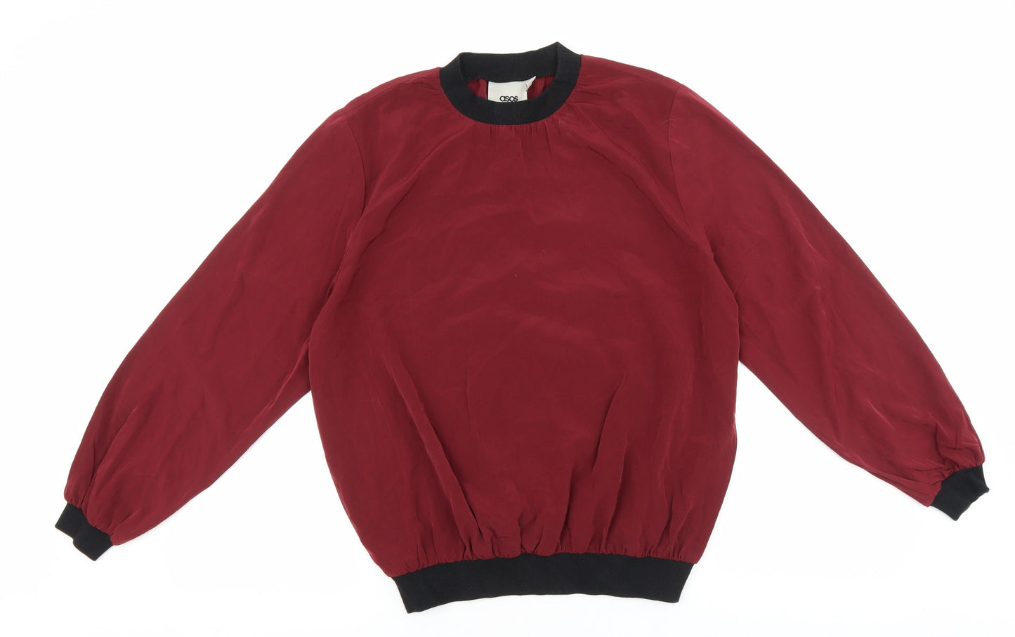 ASOS Womens Red Round Neck Polyester Pullover Jumper Size 8