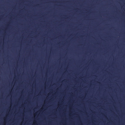 Next Womens Blue Viscose Basic Blouse Size 12 Boat Neck