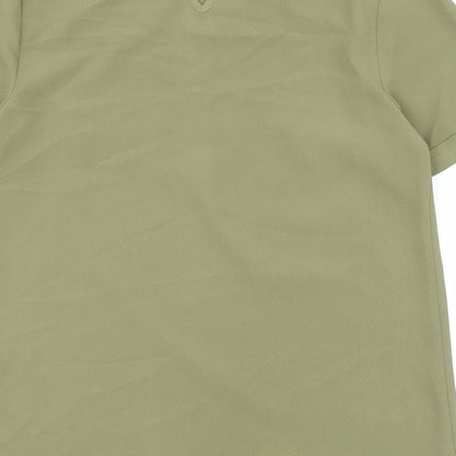 Primark Womens Green Polyester Basic Blouse Size 6 Round Neck