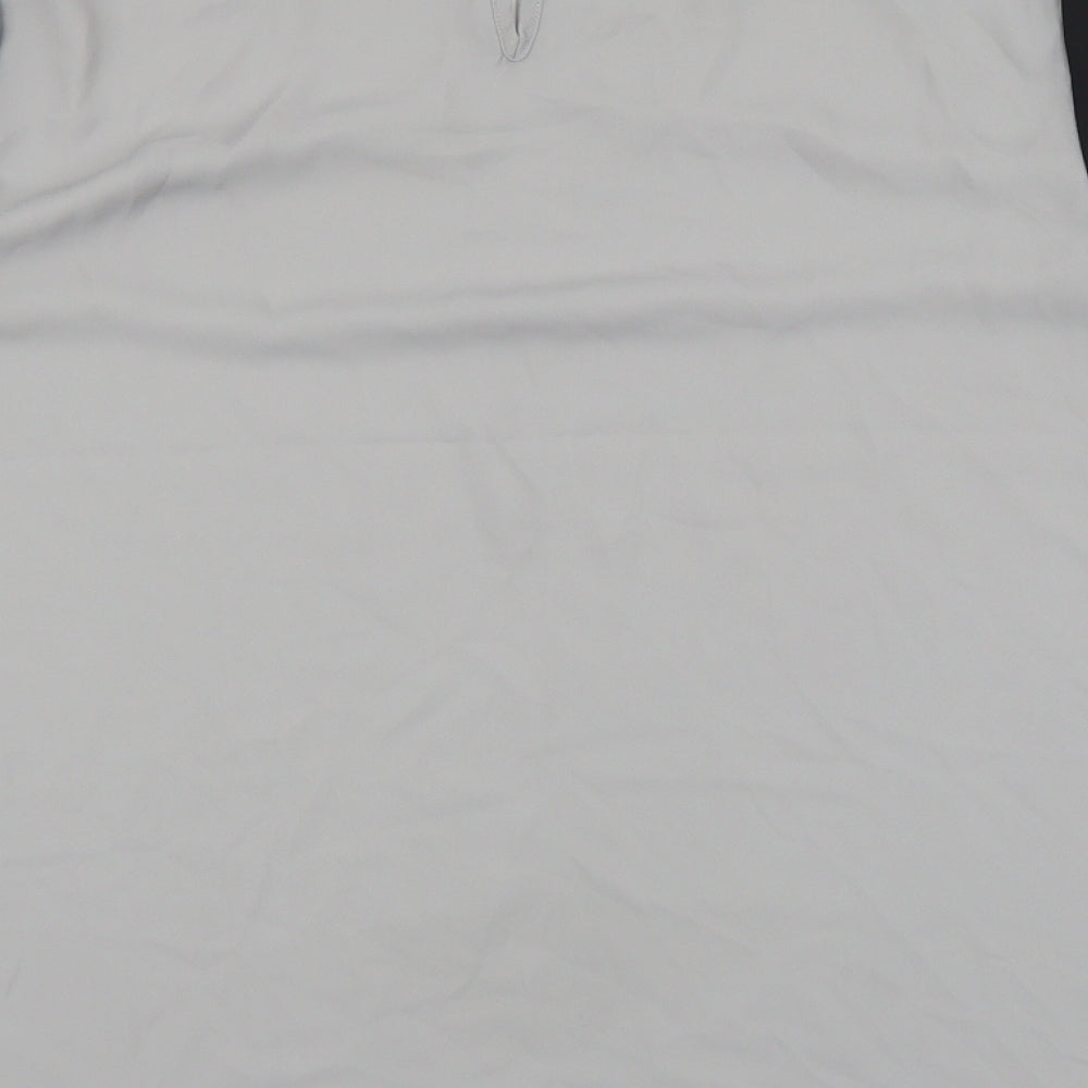 Primark Womens White Polyester Basic Blouse Size 14 Round Neck - Zip Detail