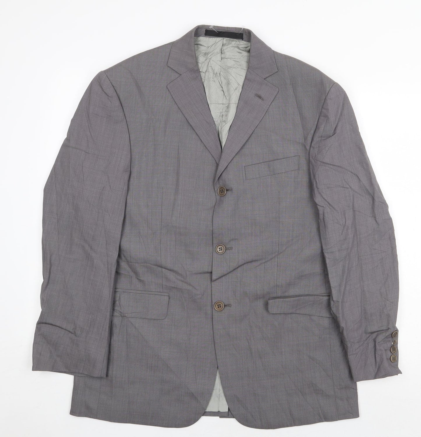 Marks and Spencer Mens Grey Wool Jacket Blazer Size 38