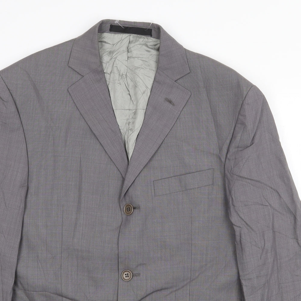 Marks and Spencer Mens Grey Wool Jacket Blazer Size 38