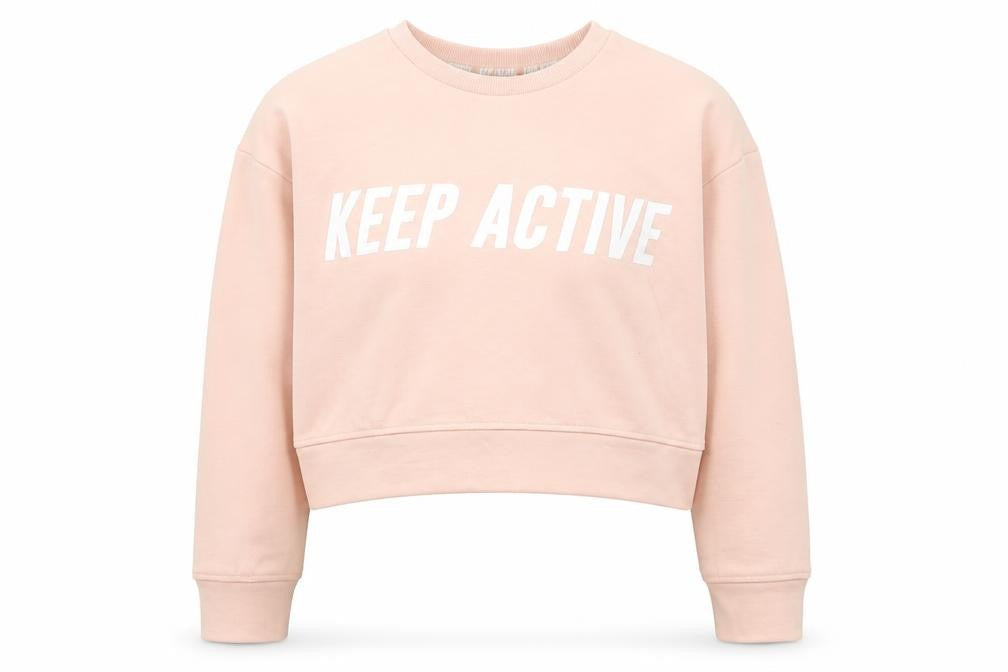 Zara Girls Pink Polyester Pullover Sweatshirt Size 11-12 Years Pullover - Keep Active