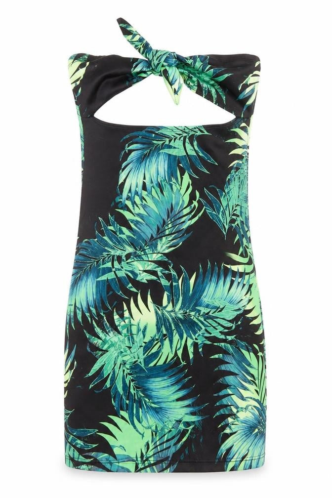 Missguided Womens Black Floral Polyester Mini Size 8 Off the Shoulder Pullover