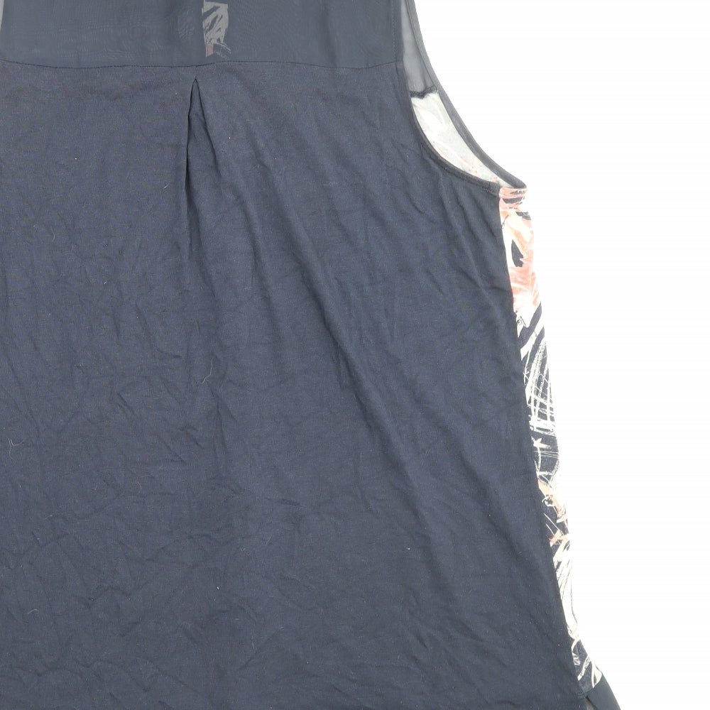 NEXT Womens Blue Viscose Basic Button-Up Size 16 Collared