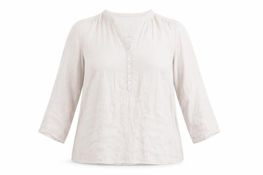 H&M Womens Pink Polyester Basic Blouse Size M V-Neck - Shirred detail on the back