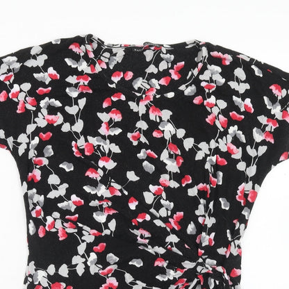 David Emanuel Womens Multicoloured Floral Viscose Basic Blouse Size 12 Round Neck