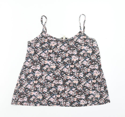 Papaya Womens Multicoloured Floral Viscose Basic Tank Size 8 Round Neck