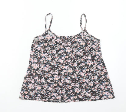 Papaya Womens Multicoloured Floral Viscose Basic Tank Size 8 Round Neck