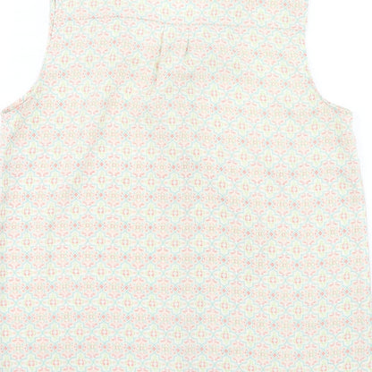 Next Womens Multicoloured Geometric Polyester Basic Blouse Size 12 V-Neck