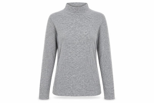 River Island Womens Grey Mock Neck Polyester Pullover Jumper Size 8
