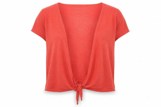 Per Una Womens Red V-Neck Polyester Shrug Jumper Size 14