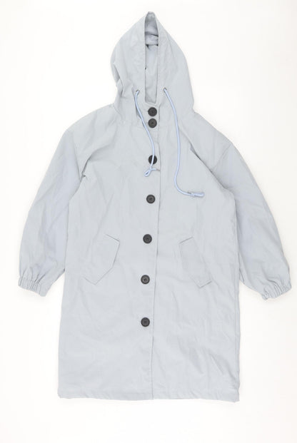 Paris Design Womens Blue Overcoat Coat Size M Button