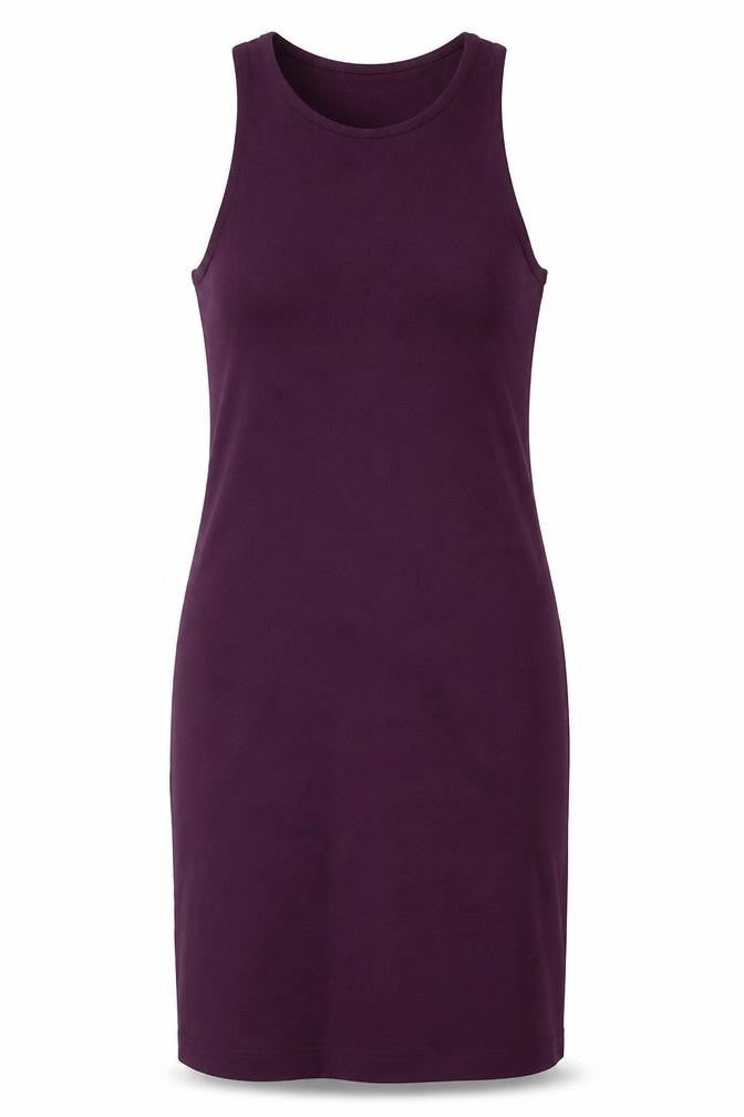 H&M Womens Purple Polyester Tank Dress Size S Round Neck Pullover