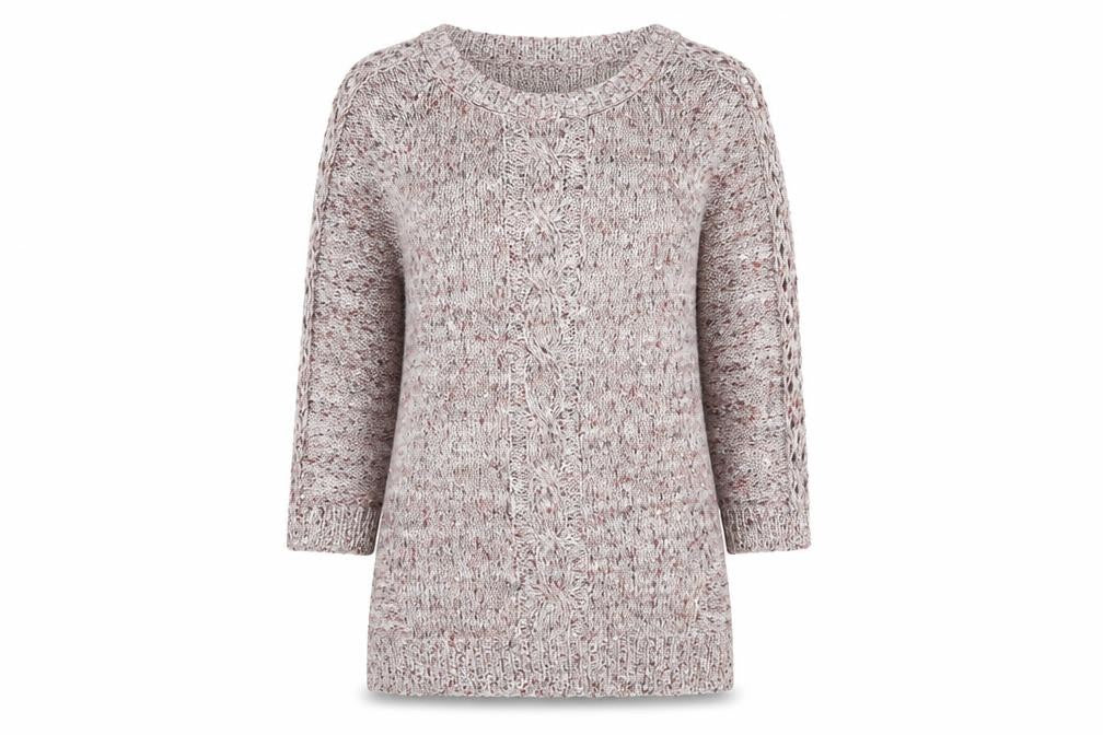 DAVID EMANUEL Womens Pink Round Neck Polyester Pullover Jumper Size XS