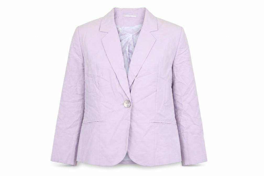 Monsoon Womens Purple Viscose Jacket Suit Jacket Size 14