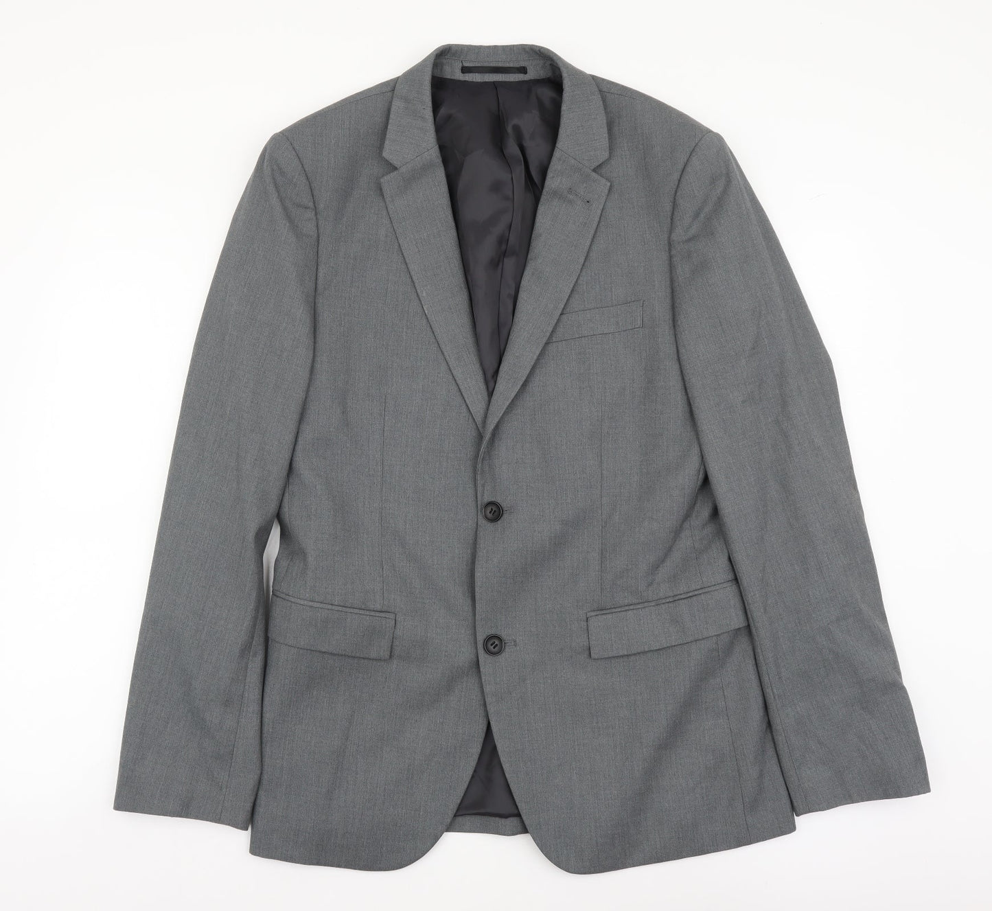 Topman Mens Grey Polyester Jacket Blazer Size M
