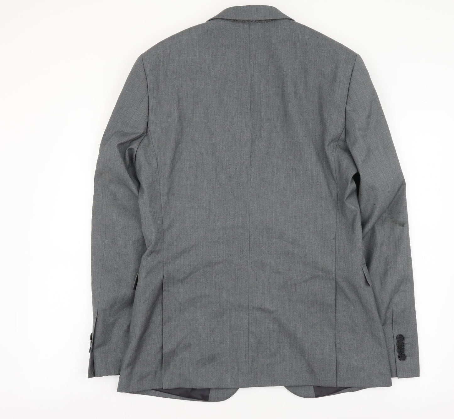 Topman Mens Grey Polyester Jacket Blazer Size M