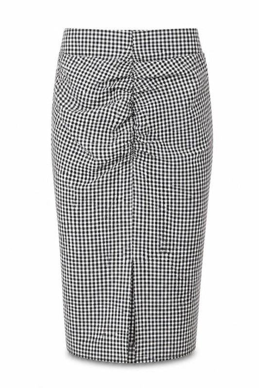 Mango Womens Black Check Polyester Straight & Pencil Skirt Size XS Zip