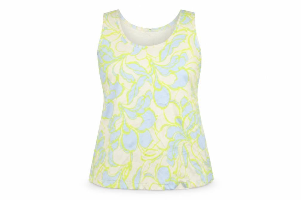 Marks & Spencer Womens Blue Polyester Basic Tank Size 14 Scoop Neck