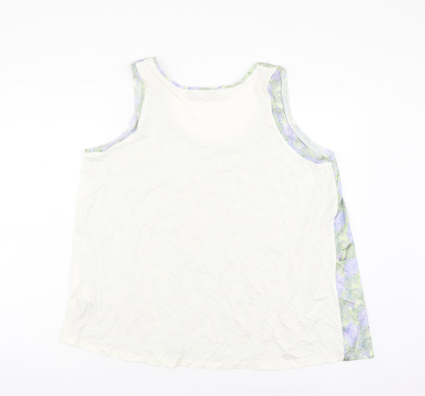 Marks and Spencer Womens Multicoloured Geometric Polyester Basic Blouse Size 14 Scoop Neck