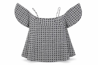 ASOS Womens Black Geometric Polyester Basic Blouse Size 10 V-Neck