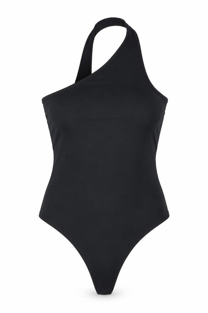 Threadbare Womens Black Polyester Bodysuit One-Piece Size M Snap