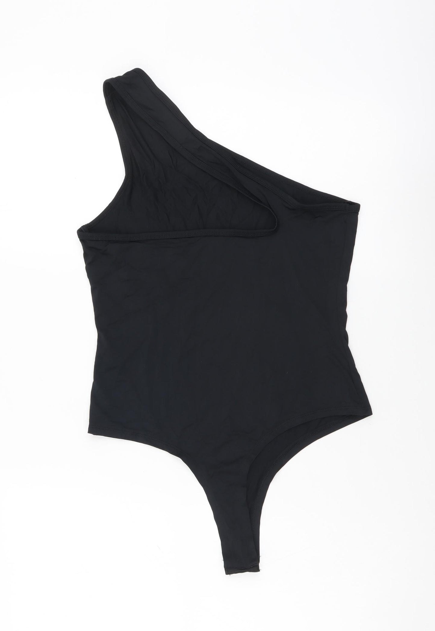 Threadbare Womens Black Polyester Bodysuit One-Piece Size M Snap