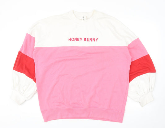 Missguided Womens Purple Colourblock Polyester Pullover Sweatshirt Size 8 Pullover - Honey Bunny