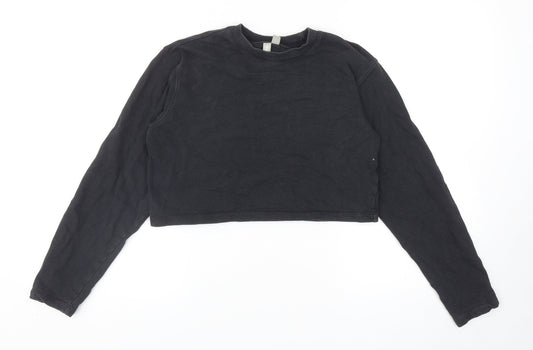 ASOS Womens Black Cotton Pullover Sweatshirt Size 4 Pullover