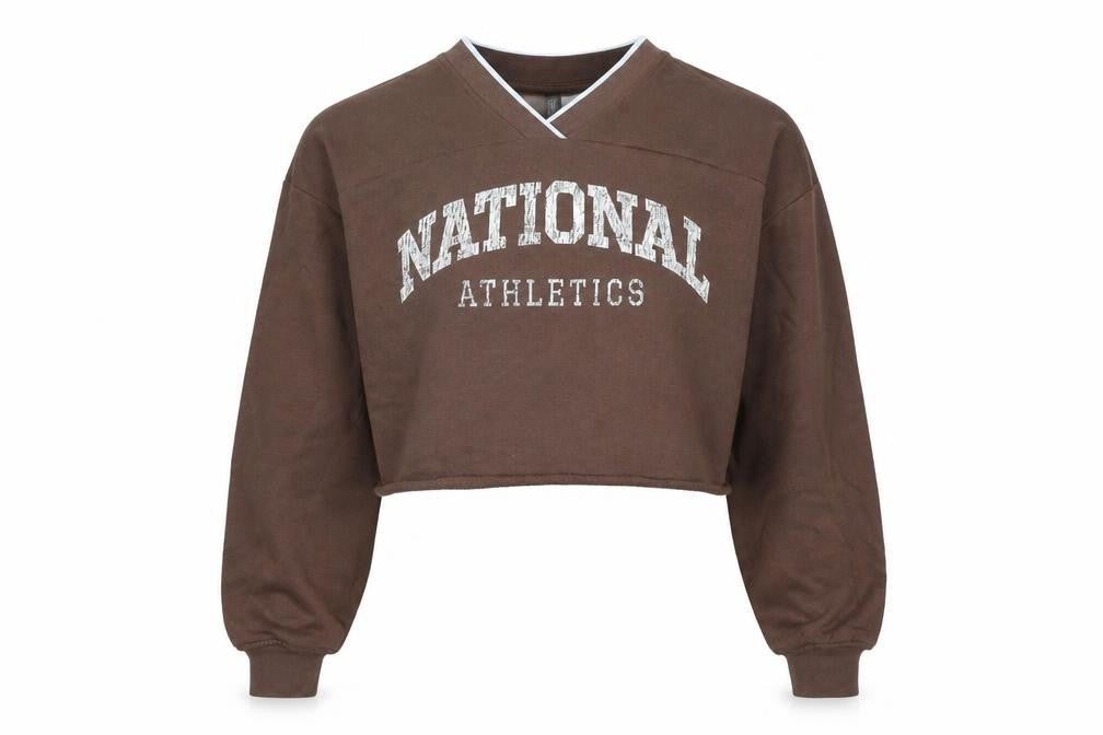Divided by H&M Womens Brown Cotton Pullover Sweatshirt Size M Pullover - National Athletics